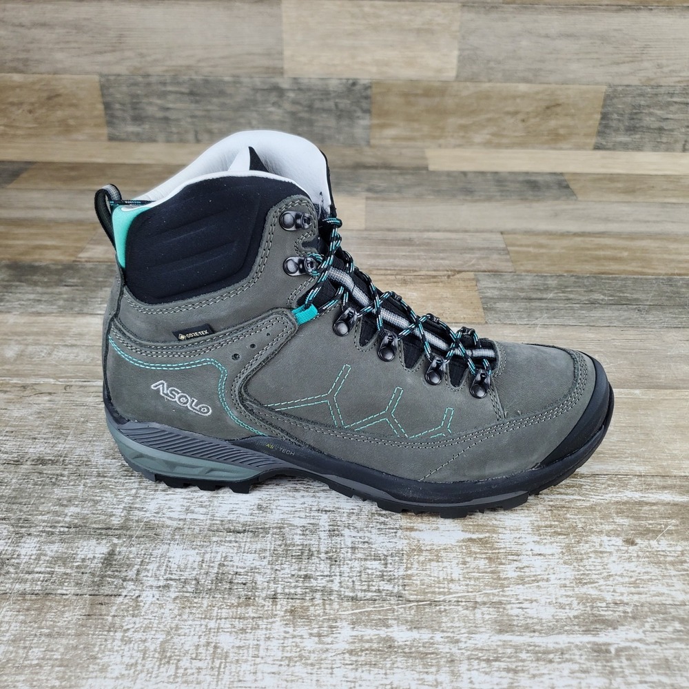 Asolo Falcon Evo NBK GV ML Womens Hiking Boots Sz 7 Graphite Lace Up Mid Top